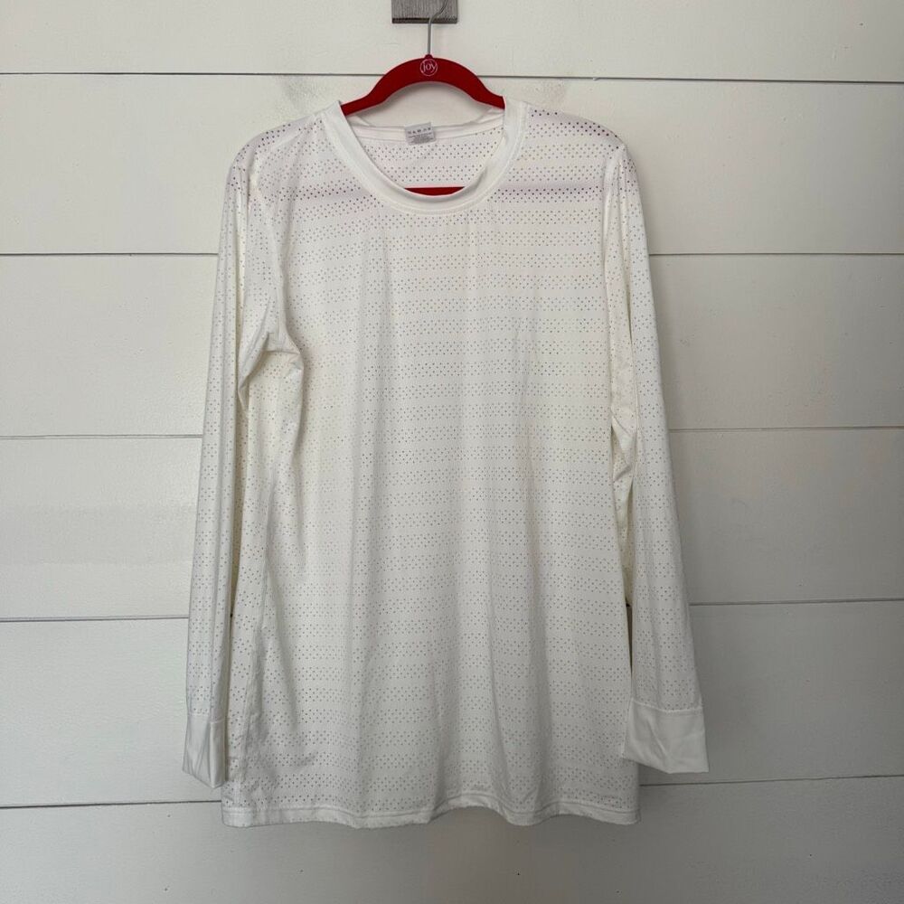 Zyia Active Women’s XL White Longsleeve Top Shirt Athletic